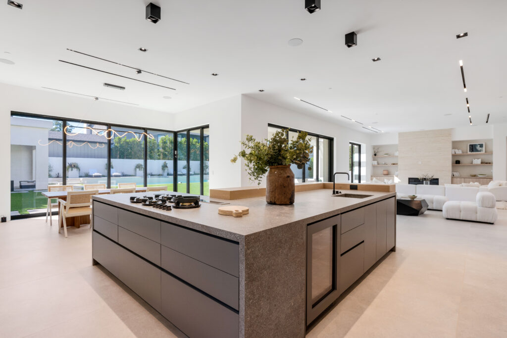 open plan kitchen