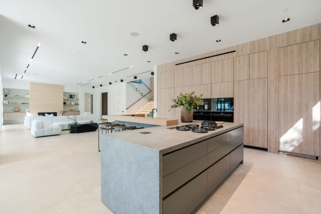 open plan kitchen