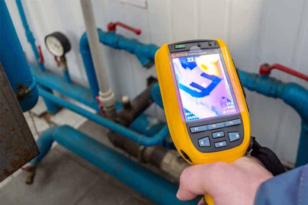 Plumbing services detecting leaks in a home