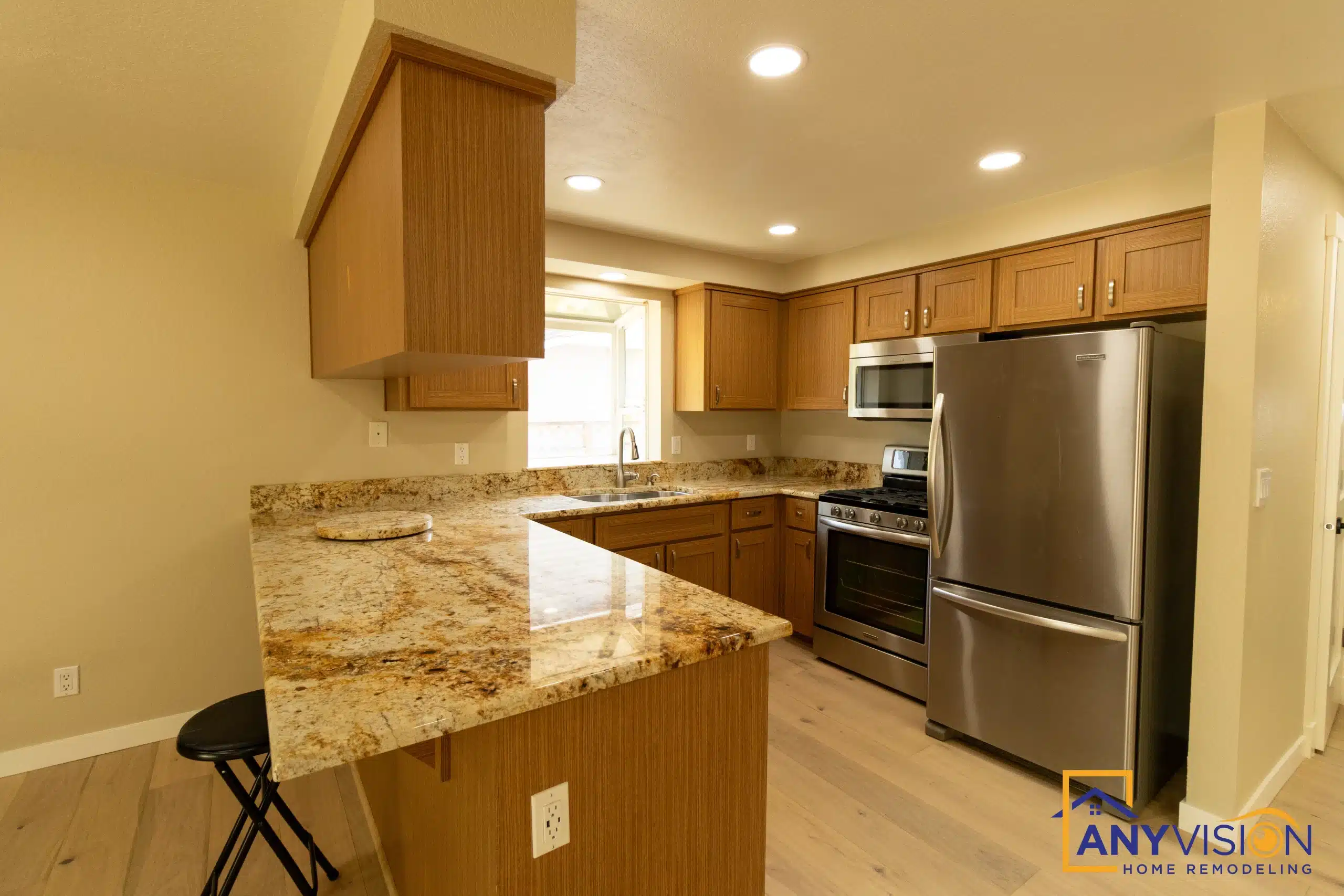 Renovated kitchen in a Mill Creek whole-home remodel by Anyvision