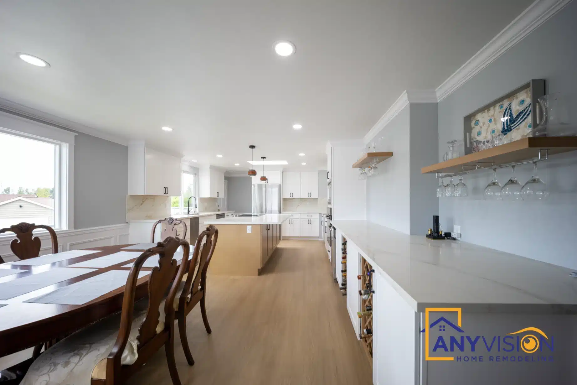 Dining area adjoining the kitchen