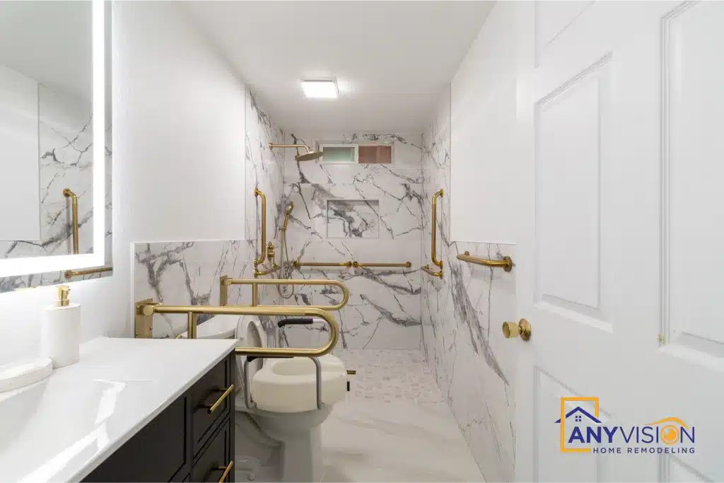 Full length of the bathroom from the doorway