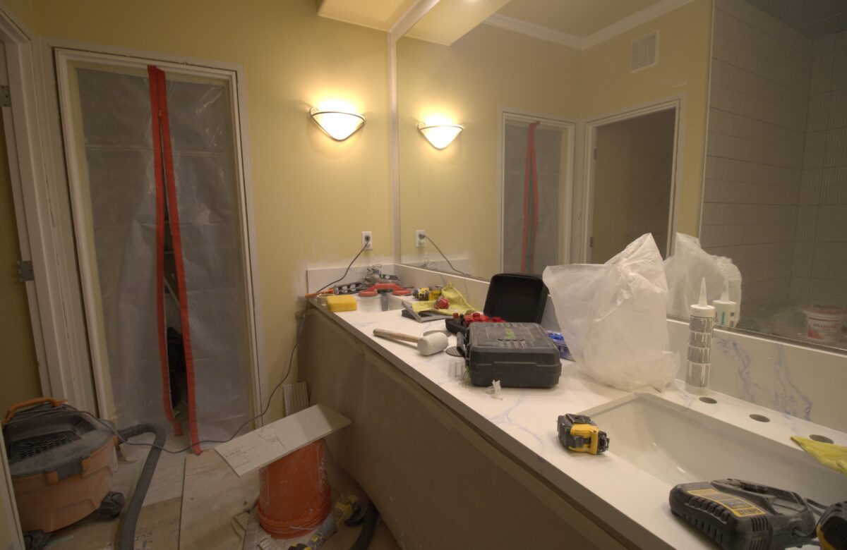 the bathroom remodeling process