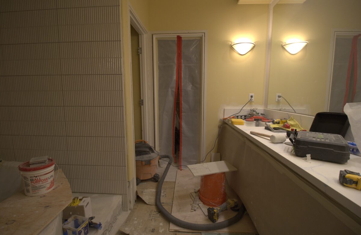 the bathroom remodeling process