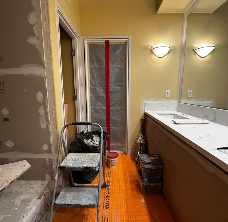the bathroom remodeling process